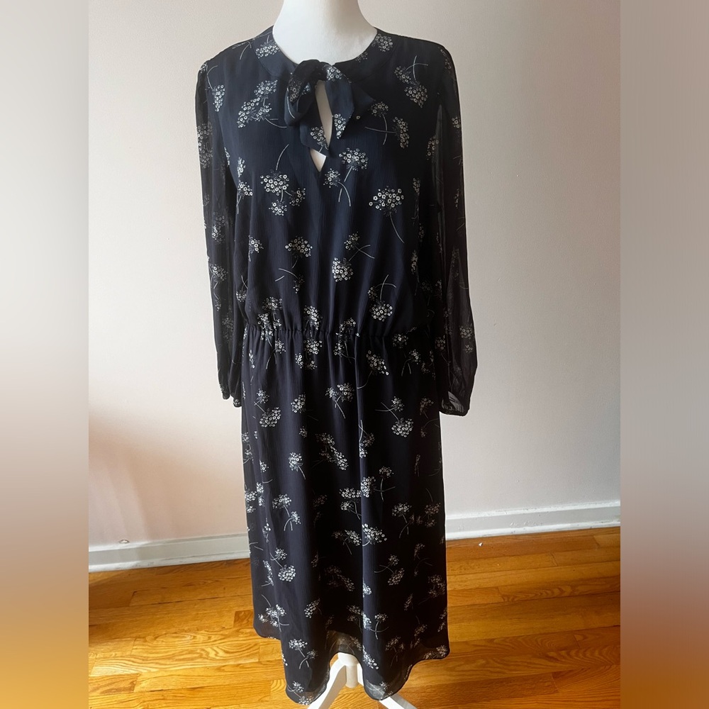 Ann Taylor Factory Long Dark Blue Dress Size Large